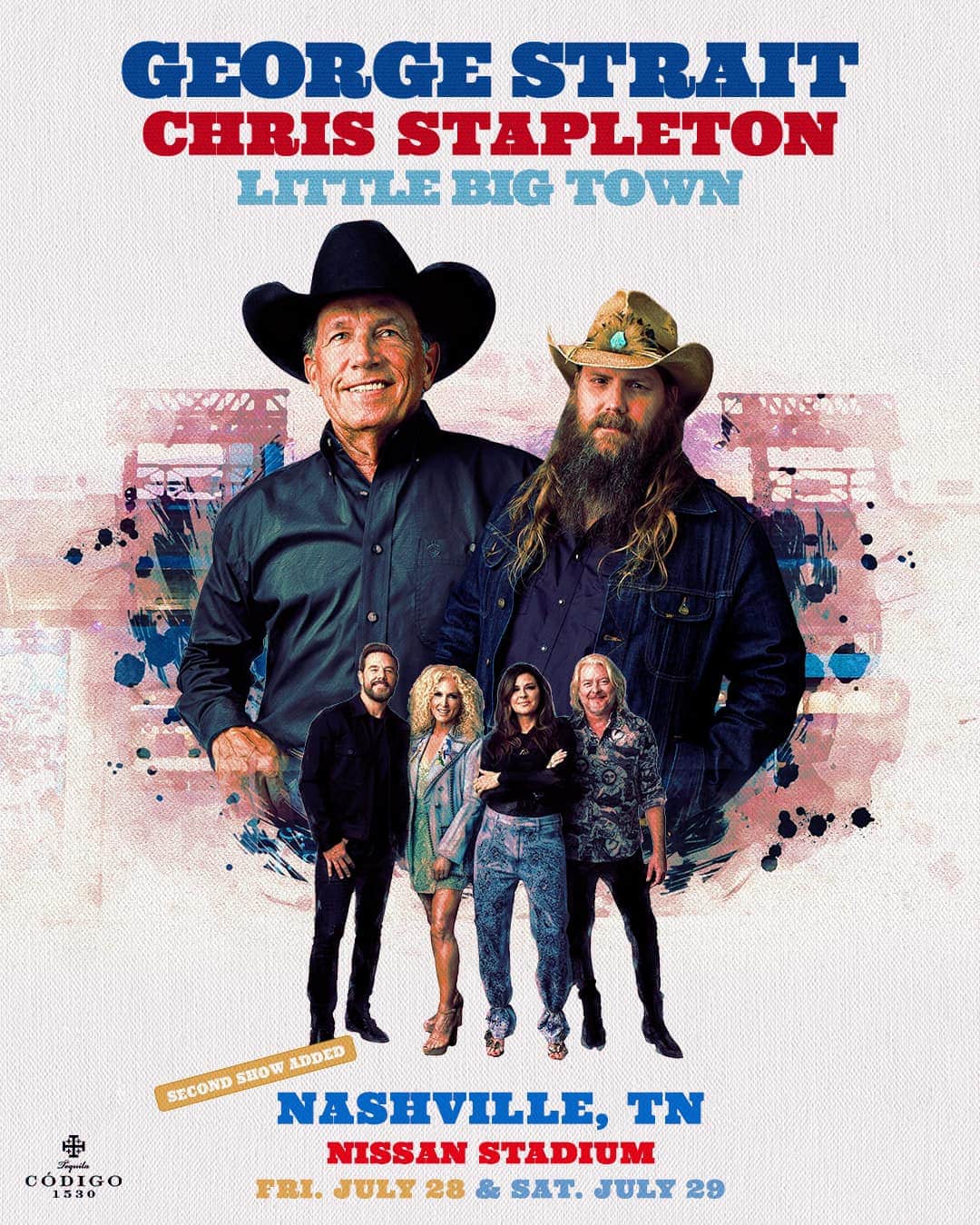 Chris Stapleton sings George Strait's music on his own, but also while performing a series of stadium shows with him across the U.S. with Little Big Town
