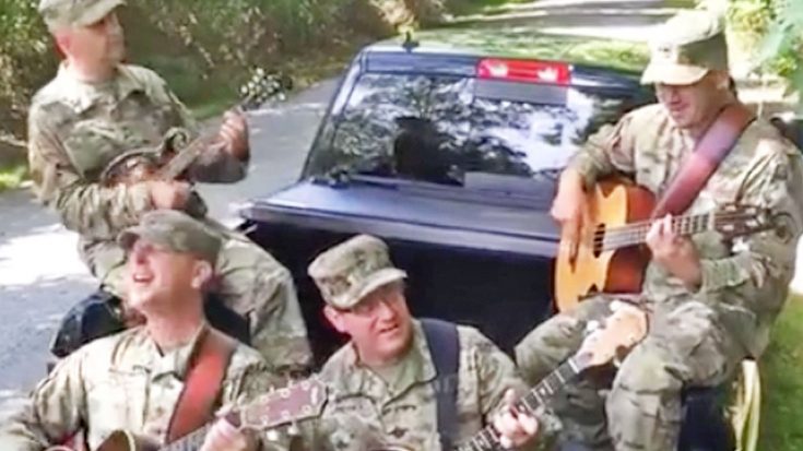 Six-String Soldiers Perform ‘Take Me Home, Country Roads’ In Bed Of Truck | Classic Country Music Videos