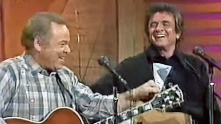 Roy Clark And Johnny Cash Team Up For Unique 'Folsom Prison Blues' Duet