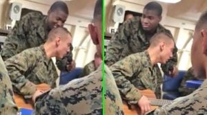 Marine Treats Fellow Service Members To A Cover Of “Three Wooden Crosses”