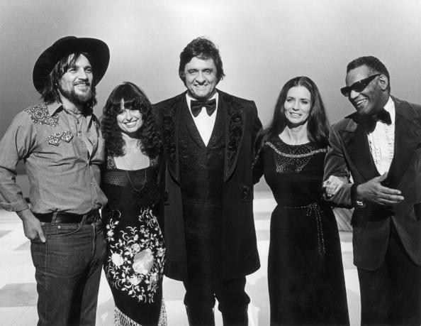 Waylon Jennings, Jessi Colter, Johnny Cash, June Carter Cash, and Ray Charles