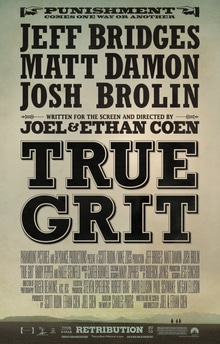 The theatrical poster for the 2010 adaptation of "True Grit"