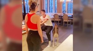 Tim McGraw & Faith Hill’s Daughter Maggie Howls With Pet Dog Stromboli