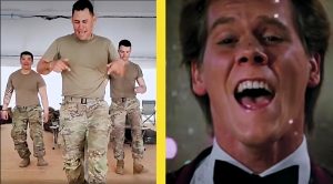 Kevin Bacon Honors Veterans Day With Soldiers Dancing To “Footloose”