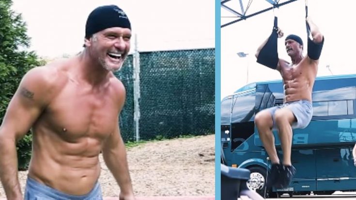 Tim McGraw Flaunts His Fit Physique During Intense Workout With Tourmates | Classic Country Music | Legendary Stories and Songs Videos