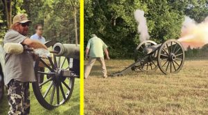 Watch Hank Jr. Fire An Original Civil War Cannon For 4th Of July