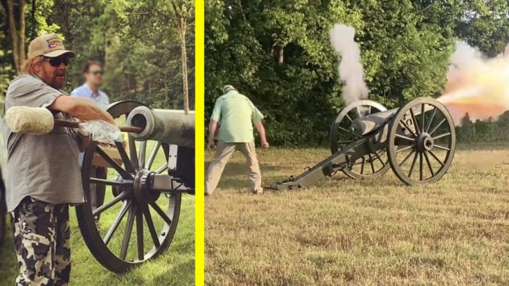 Watch Hank Jr. Fire An Original Civil War Cannon For 4th Of July | Classic Country Music Videos