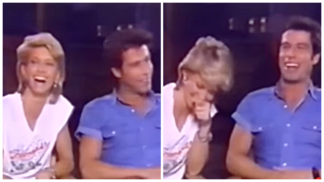 Olivia NewtonJohn, John Travolta Can't Stop Laughing In 'Grease' Interview