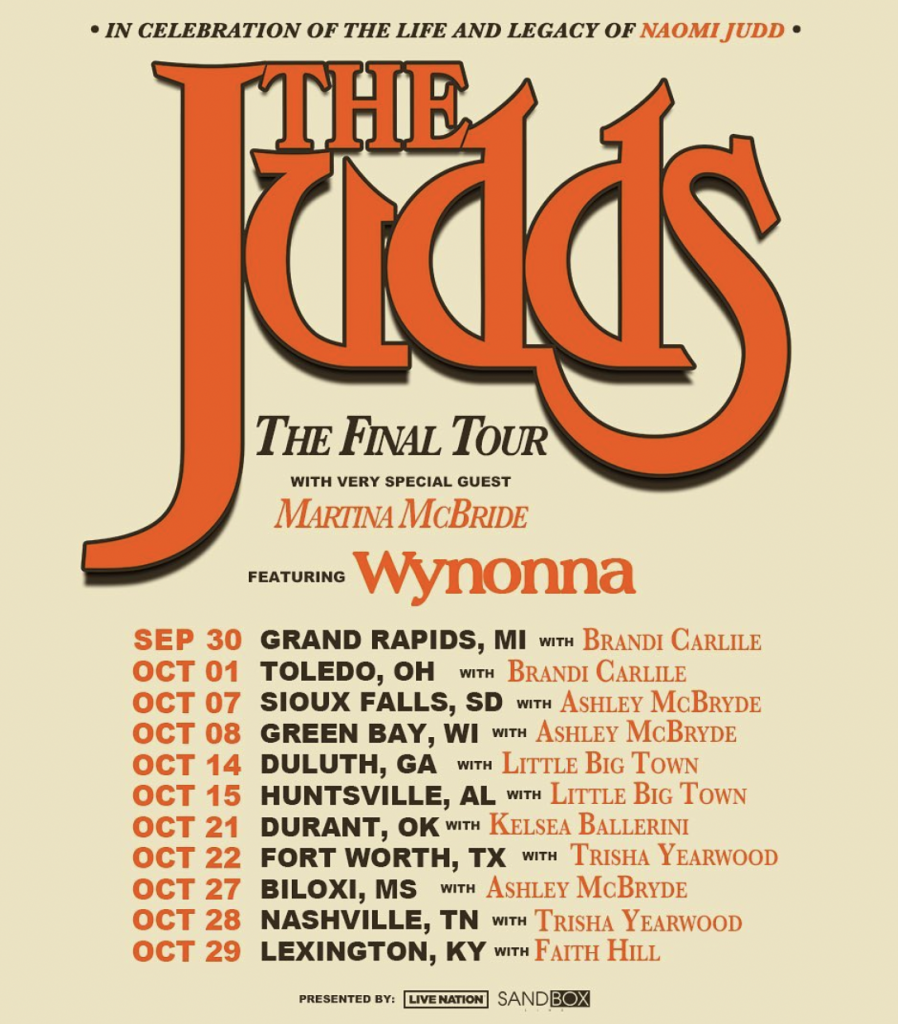 The Judds final tour schedule