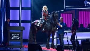 Tanya Tucker Sings While Riding A Horse On Opry Stage