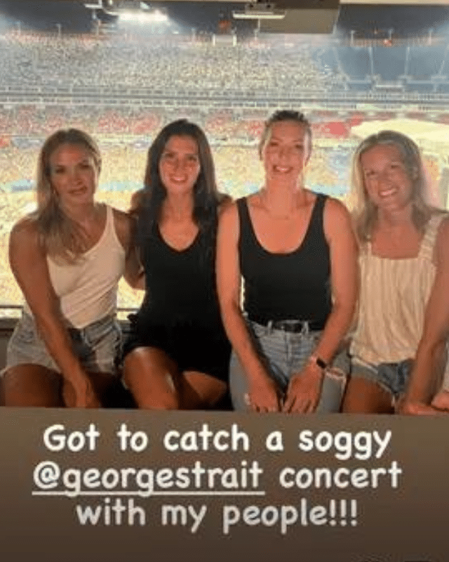 Carrie Underwood and her friends at the George Strait concert
