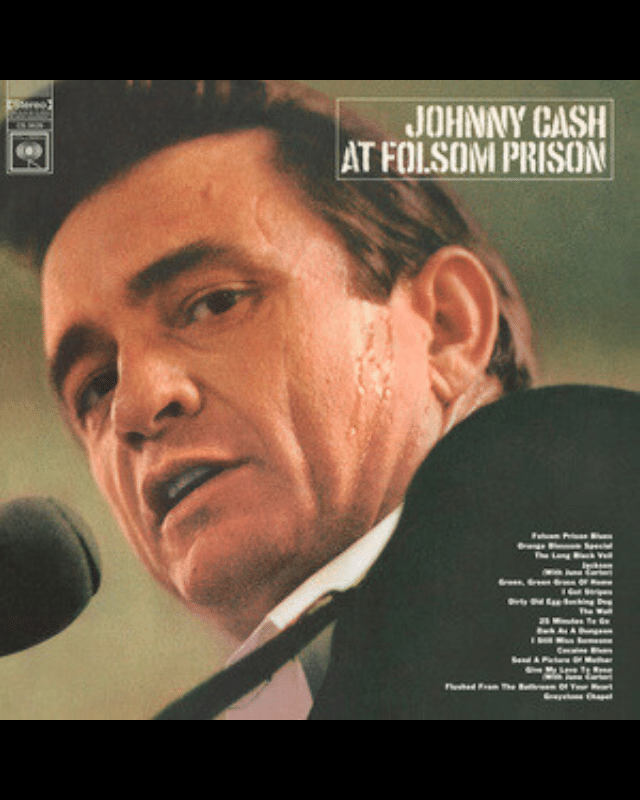 Cover art for the Johnny Cash album "At Folsom Prison"