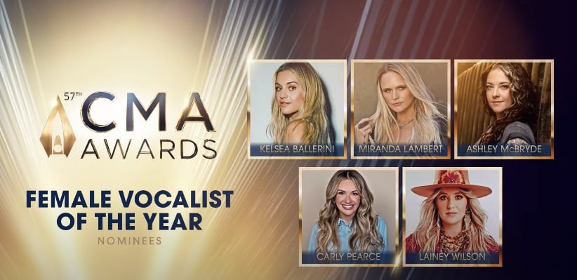 Miranda Lambert among the nominees for the CMA's Female Vocalist of the Year Award in 2023