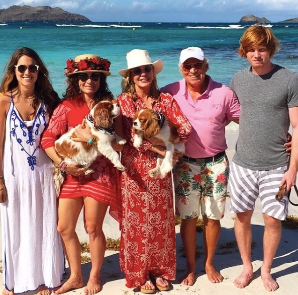 Jimmy Buffett with his wife Jane and their three kids