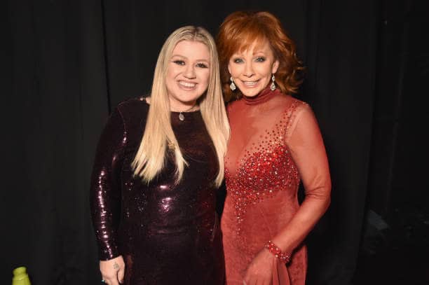 Kelly Clarkson and Reba McEntire attend the 53rd Academy of Country Music Awards.