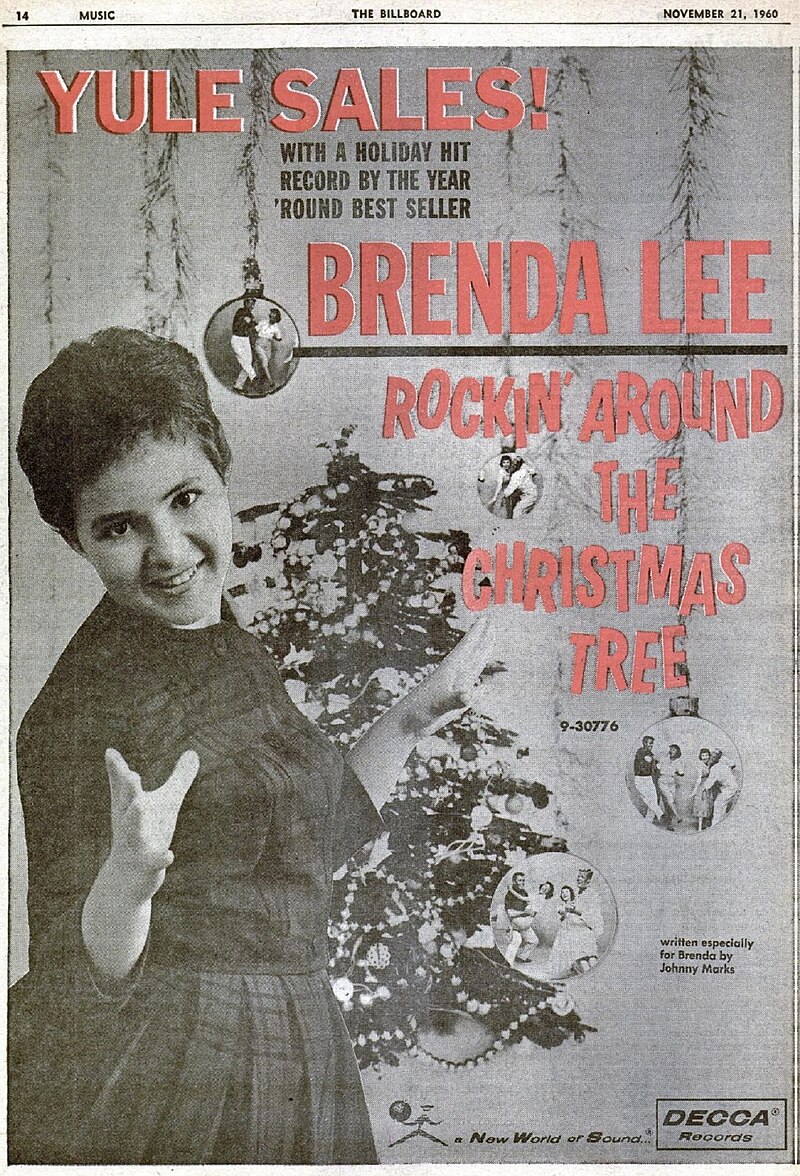Brenda Lee promoting "Rockin' Around the Christmas Tree"