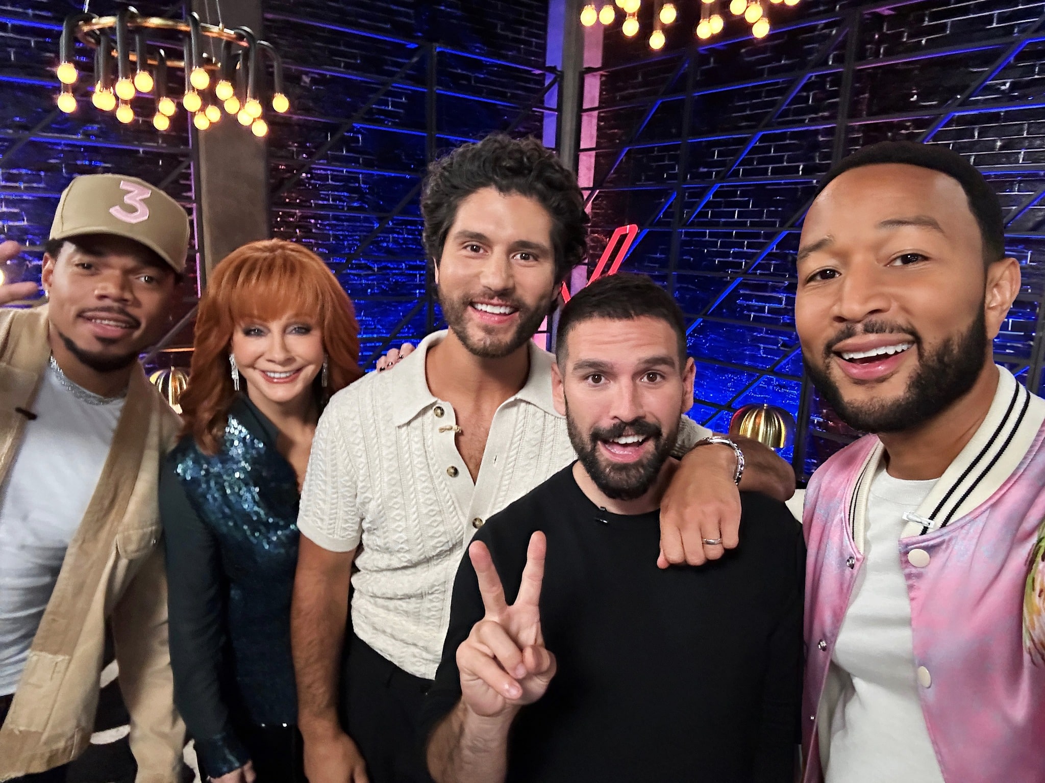 Reba McEntire shared a big change is coming to The Voice in Season 25. Here, she's pictured with her fellow coaches Chance the Rapper, Dan + Shay, and John Legend
