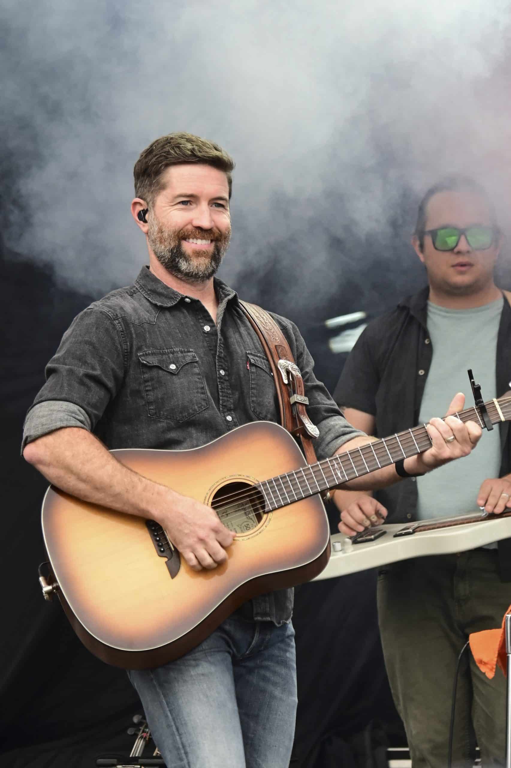 Josh Turner shared how a vocal cord injury changed his country music career. Here, he's photographed performing in Pennsylvania in 2021.