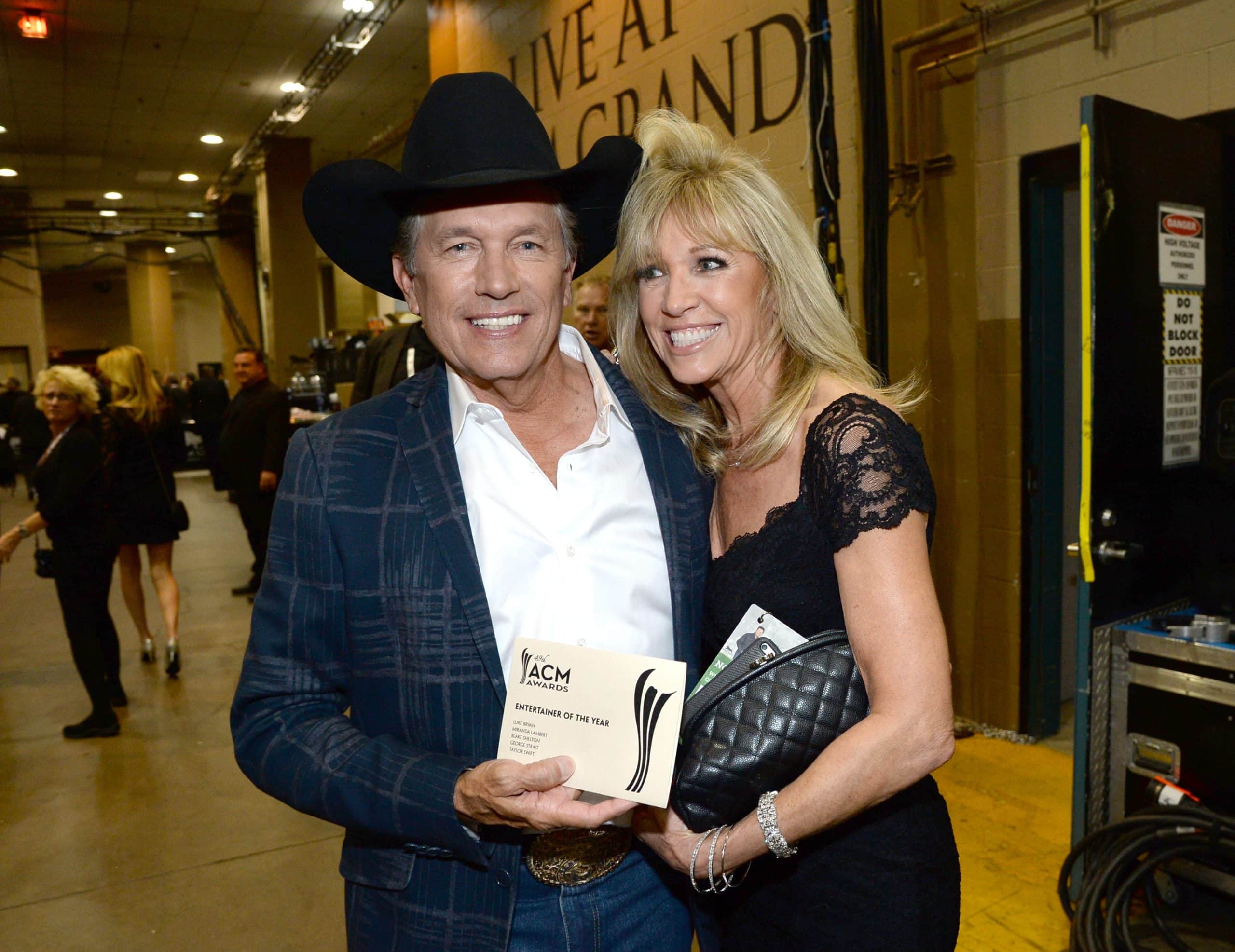 George Strait's wife, Norma, attends the 49th ACM Awards with him