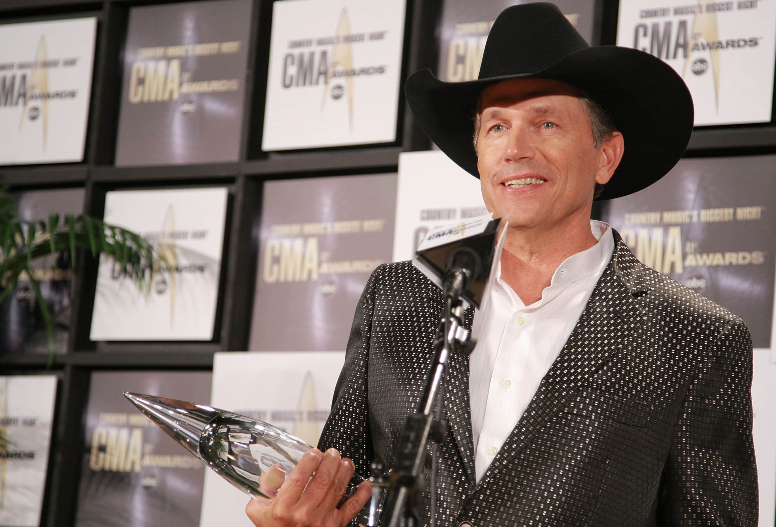 Singer/songwriter George Strait in the press room of the 41st Annual CMA Awards at the Sommet Center on November 7, 2007 in Nashville TN. (Photo by Michael Loccisano/FilmMagic)