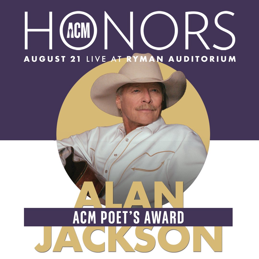 Eric Church honored Poet's Award recipient Alan Jackson at the 2024 ACM Honors