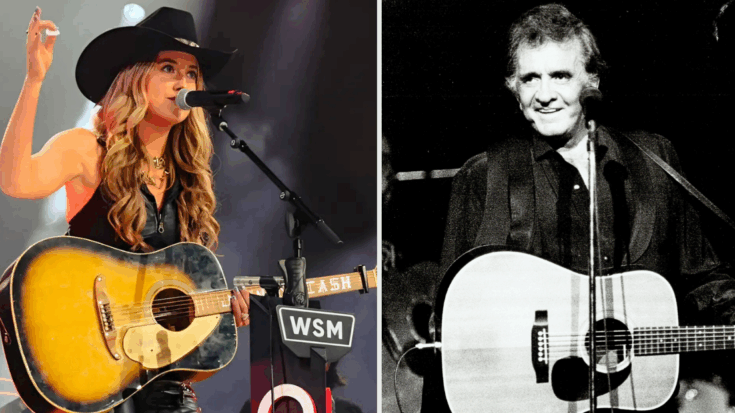 Lainey Wilson played a guitar that once belonged to Johnny Cash during a tribute show at the Opry