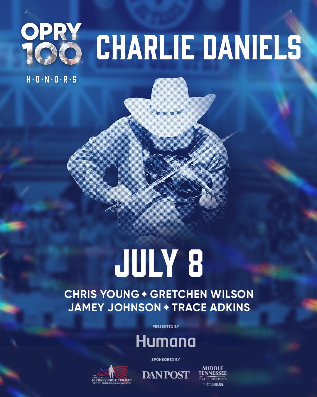 Charlie Daniels Opry 100 Tribute to the Trailblazers show poster
