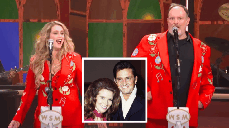 John Carter Cash and his wife, Ana Cristina, perform his parents' hit song 