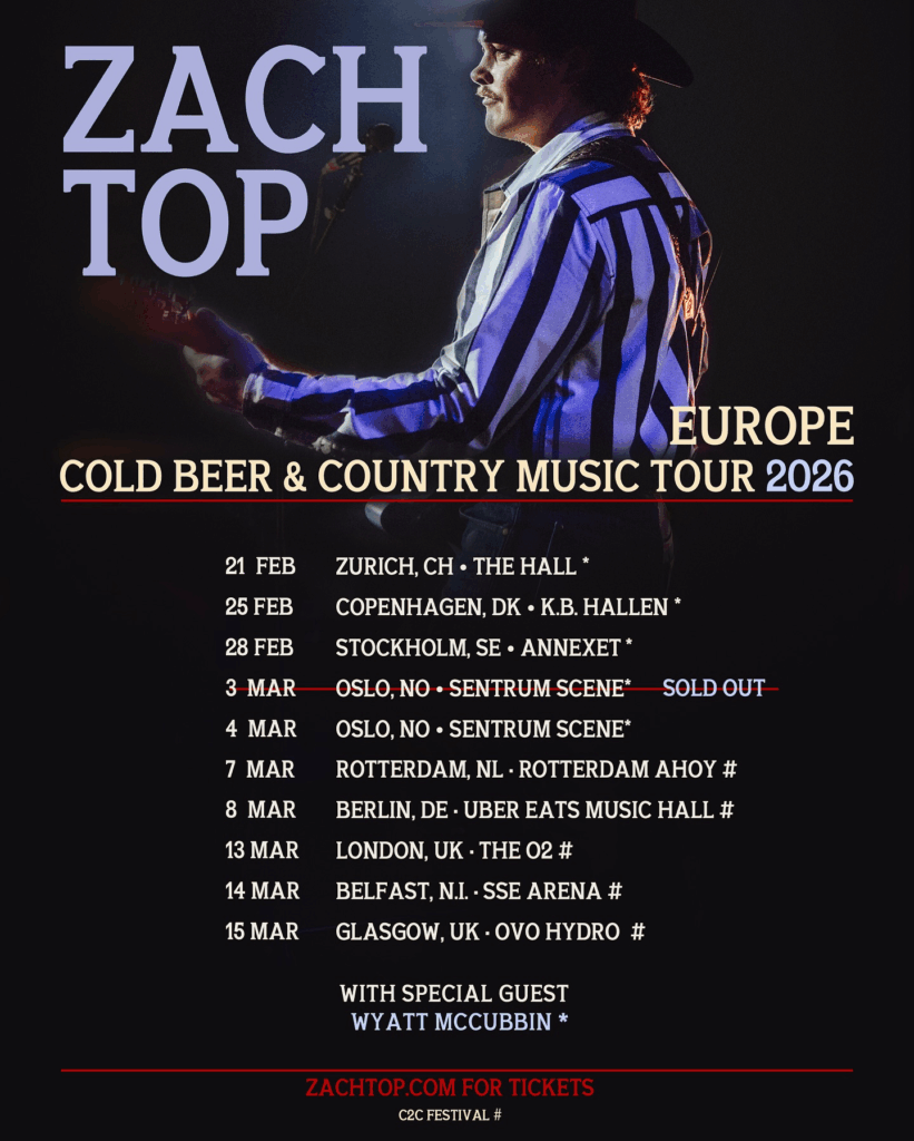 Zach Top's Europe show dates