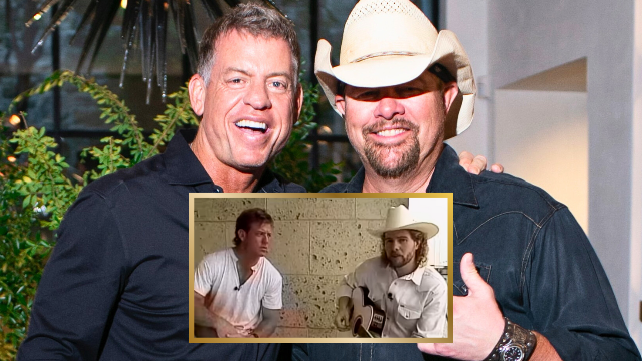 Throwback: Toby Keith Plays "Should've Been A Cowboy" For Troy Aikman In 1994