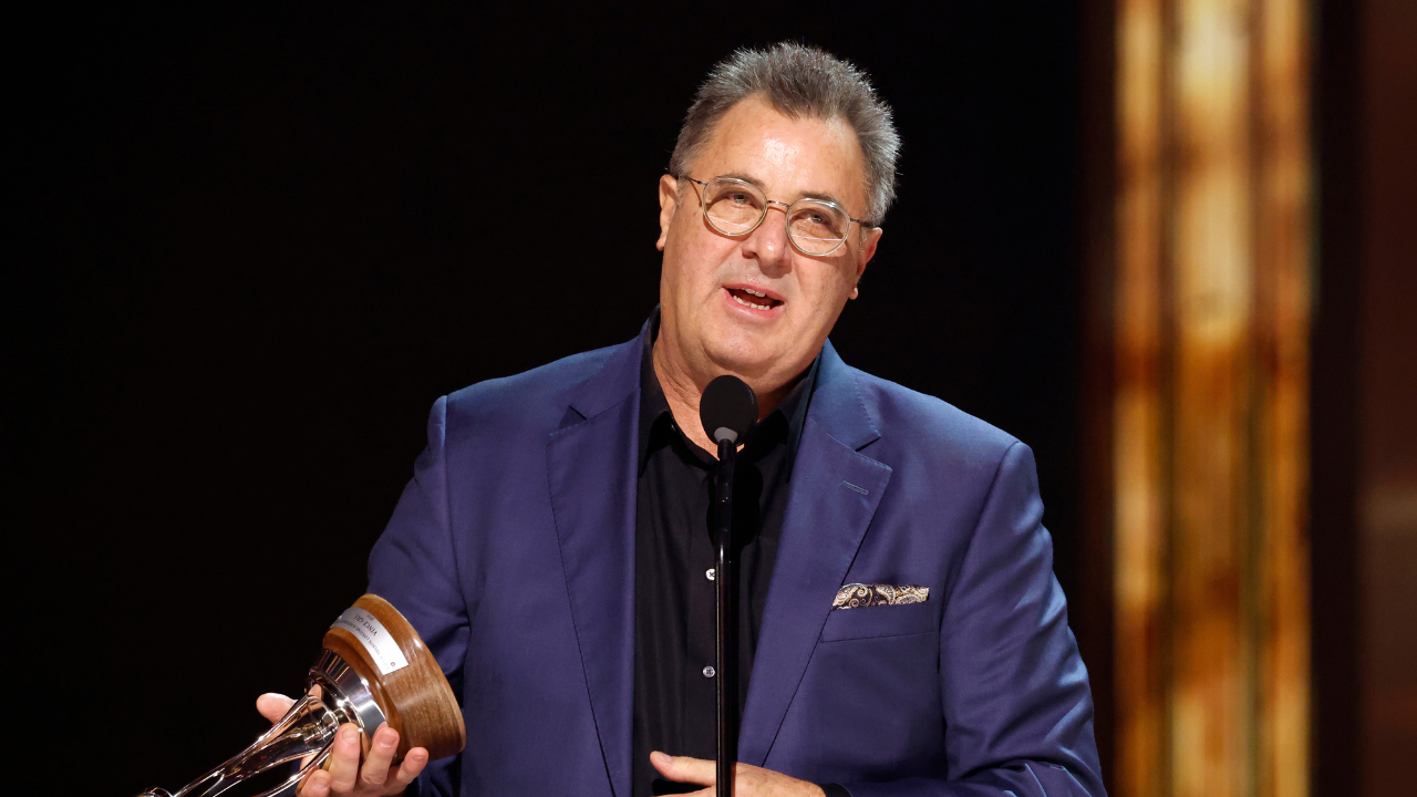 Vince Gill Graciously Accepts The Willie Nelson Lifetime Achievement Award  At The CMAs