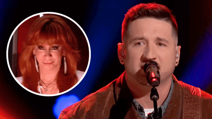 Reba McEntire tears up as Rob Cole sings 