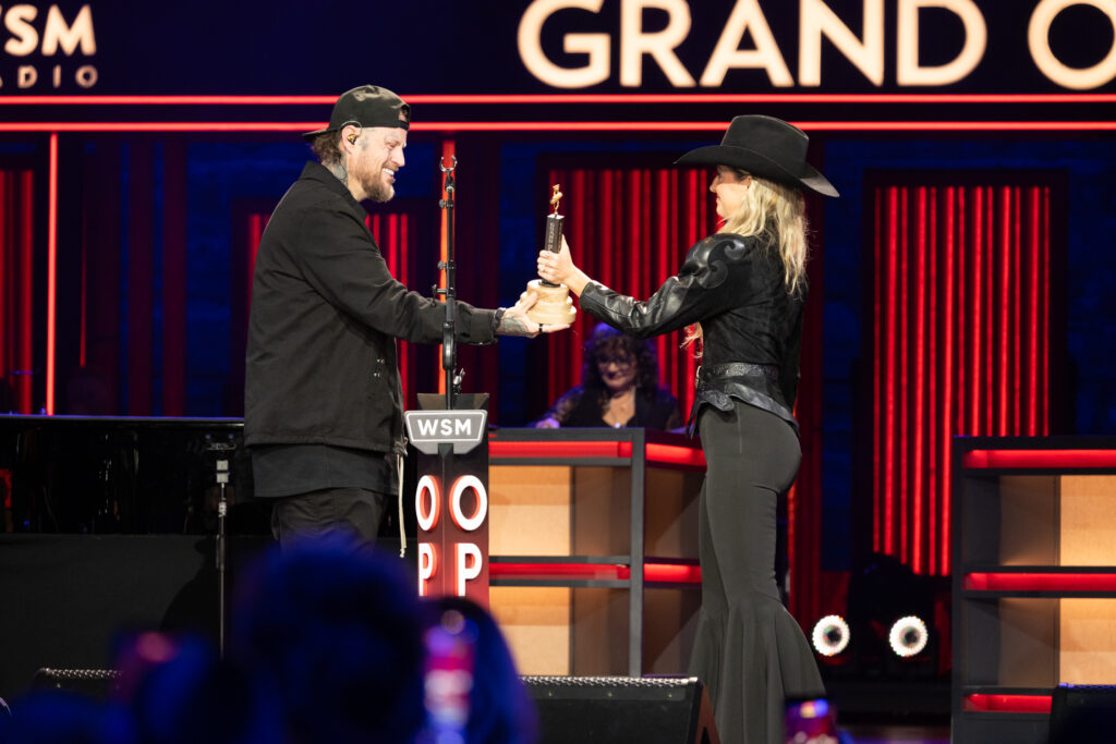 Lainey Wilson inducts Jelly Roll into the Grand Ole Opry